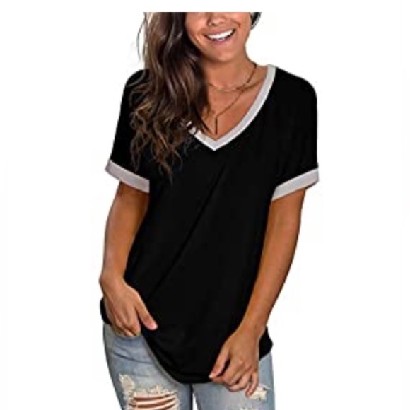 Black/Gray V-Neck - Picture 2 of 6